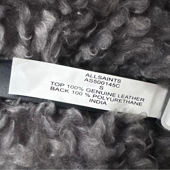 NWT ALLSAINTS light pink leather belt with triangle stud accents size S - Picture 10 of 10